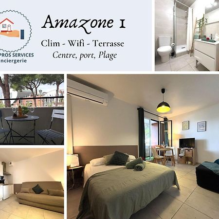 L'Amazone Studio Plein Centre Plages A 2Min Clim Wifi Sur Le Port - Top Prosconciergerie- La Grande Motte Dış mekan fotoğraf