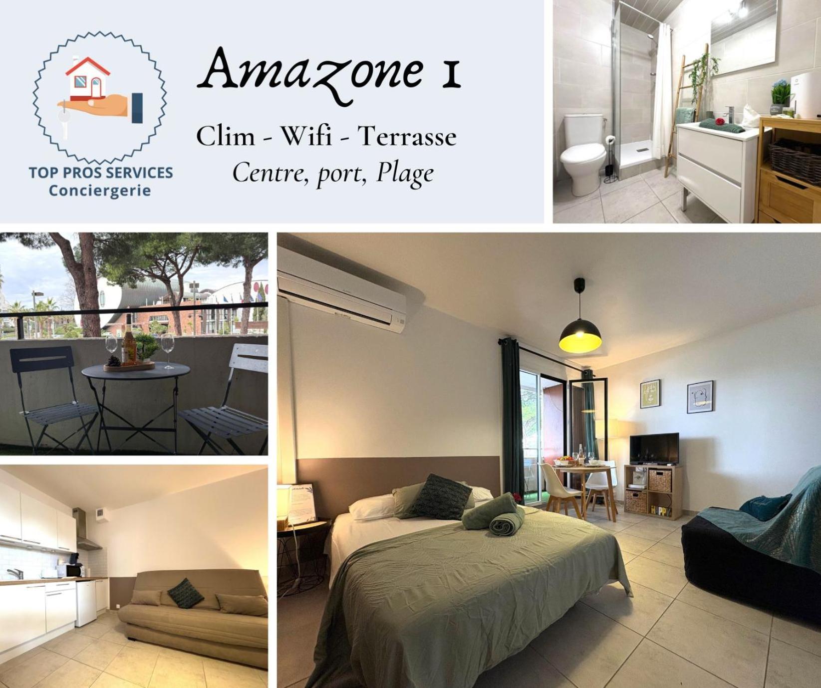 L'Amazone Studio Plein Centre Plages A 2Min Clim Wifi Sur Le Port - Top Prosconciergerie- La Grande Motte Dış mekan fotoğraf